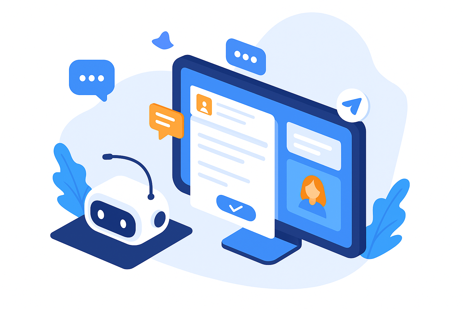 تصویر گرافیکی ربات اتوماسیون تلگرام